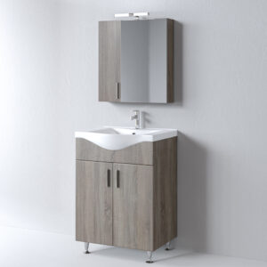 Σετ Έπιπλο Μπάνιου - SIENA SONOMA DARK 65 9SSI065SD0W Πάγκο 61x34x83cm