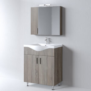 Σετ Έπιπλο Μπάνιου - SIENA SONOMA DARK 75 9SSI075SD0W Πάγκο 72x34x83cm