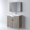 Σετ Έπιπλο Μπάνιου - SIENA SONOMA DARK 90 9SSI090SD0W Πάγκο 90x34x83cm