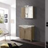 Σετ Έπιπλο Μπάνιου - SIENA SONOMA DARK 90 9SSI090SD0W Πάγκο 90x34x83cm