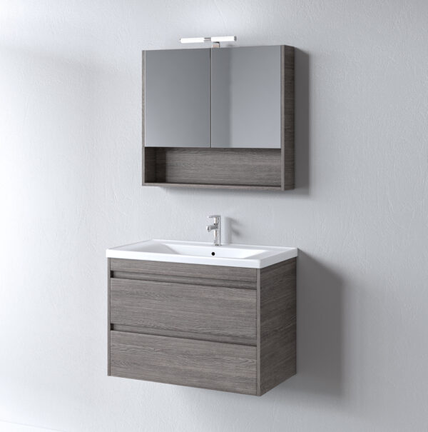 Σετ Έπιπλο Μπάνιου - SOFT GREY 80 (Anthracite) 9SSO080AO0 Πάγκος 78X45X60