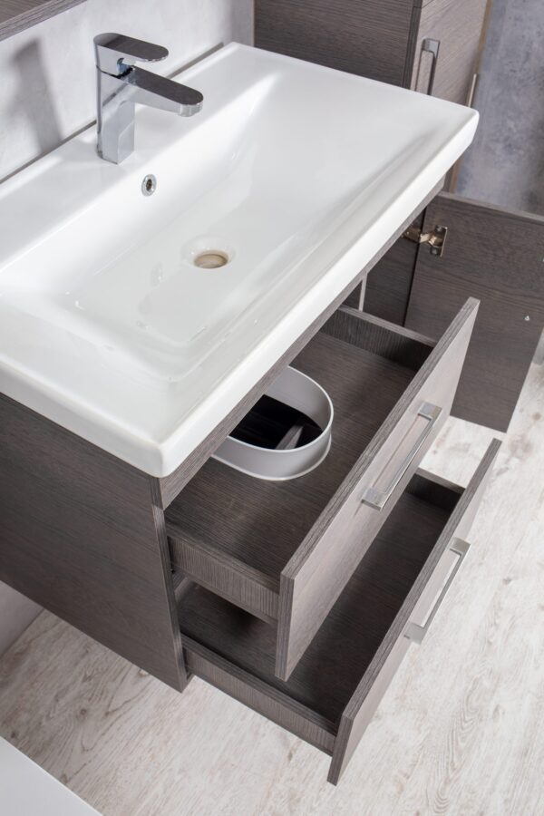 Σετ Έπιπλο Μπάνιου - Ibiza Oak Anthracite 80 Πάγκο 79x44x60 9SIB080OA0