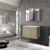 Σετ Έπιπλο Μπάνιου - OMEGA BEIGE OAK 85 9SOM085BO0W Πάγκο 82x44x60