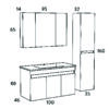 Σετ Έπιπλο Μπάνιου - OMEGA WHITE 100 9SOM100GLNW Πάγκο 97x44x60cm