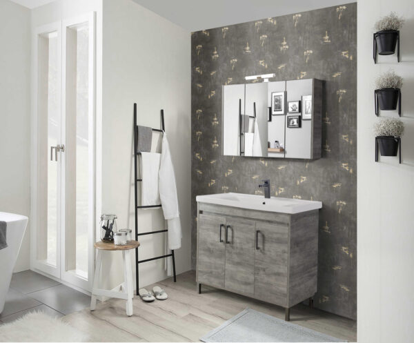 Σετ Έπιπλο Μπάνιου - SAVINA CEMENT 100 9SSA100CE0W Πάγκος 97x44x83cm