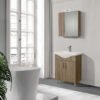 Σετ Έπιπλο Μπάνιου - SIENA SONOMA DARK 65 9SSI065SD0W Πάγκο 61x34x83cm