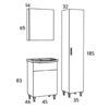 Σετ Έπιπλο Μπάνιου - SIENA WHITE 45 9SSI045GL0W Πάγκο 45x44x83cm