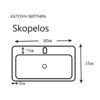 Σετ Έπιπλο Μπάνιου - SKOPELOS Berlin 60 9SSK060BE0W Πάγκος 58x36x83cm