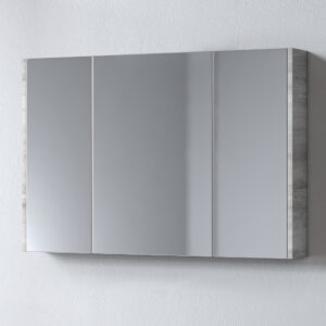 Καθρέφτης - SAVINA CEMENT 100 3MSA100CE0W με ντουλάπια 97x14x65cm