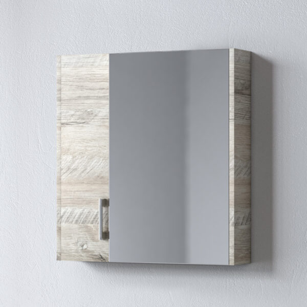 Καθρέφτης - SAVINA NATURAL OAK 65 3MSA065NO0W με ντουλάπια 61x14x65cm