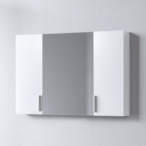 Καθρέφτης - SIENA WHITE 100 3MSI100GL0W με ντουλάπια 96x14x65cm