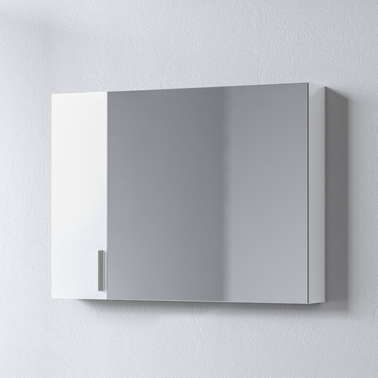 Καθρέφτης - SIENA WHITE 90 3MSI090GL0W με ντουλάπια 87.5x14x65cm