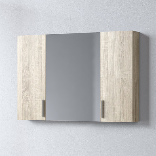Καθρέφτης - SIENA SONOMA 100 3MSI100SN0W με ντουλάπια 96x14x65cm