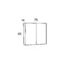 Καθρέφτης - OMEGA WHITE 75 3MOM075GL0W με ντουλάπια 73x14x65cm