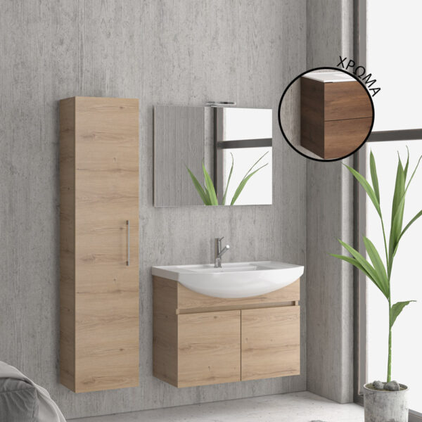 Βάση με δύο πόρτες Brown 8702 NEW BIANNA 80 KARAG 77x35x63cm