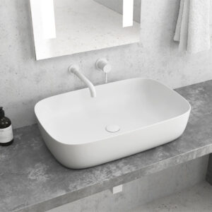 Νιπτήρας επικαθήμενος λευκό ματ MILOS LT 2143 KARAG 60x39x14,5cm